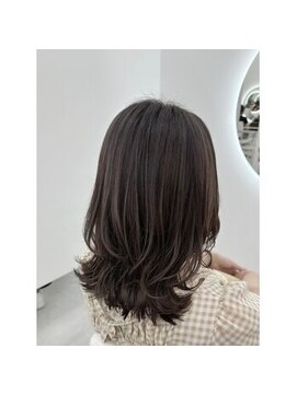 カラーハイライトハッシュカットレイヤーカットボブ髪質改善