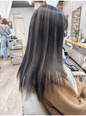 コントラストハイライト 顔まわりレイヤー ブリーチ10代20代30代