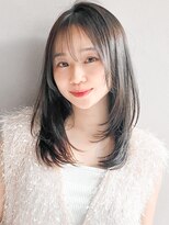 リヤン 表参道(lyann) エアリーカールうる艶髪イメチェン薄めバングダークアッシュ