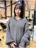 ショートボブハイライトレイヤーカットヘアセット髪質改善天文館
