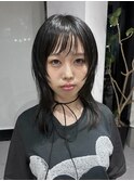 レイヤーカット/ハッシュカット/地毛風グレージュ/kyoka