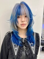 アイトーキョーエス 渋谷(AI TOKYO S)&nbsp;ミルクティーブロンド/ダークブルー/デジタルパーマ/渋谷