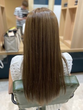 ヘアサロンアンドヘアメイクディー(hair salon hair make D) 仙台D ワンレンロング ハイライ ト立体感 ツヤ出しカラーリング