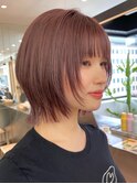 イメチェン外ハネボブ美髪ワイドバングミディアムレイヤーカット