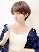 マッシュショート/ショートボブ/小顔カット/グレージュアッシュ