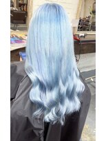 ヘアーエクステンド エフ 渋谷(f)&nbsp;水色ロングヘア
