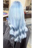 水色ロングヘア