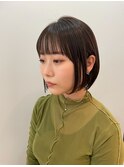 堀江ショート　ぱつっとボブ　切りっぱなしボブ　ボブヘア