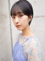 オーバーヘアー 所沢店(over hair) 【over hair】丸みショート×パープルブラック
