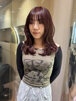 マイル 渋谷(mile)&nbsp;ブリーチなしダブルカラー×チェリーレッド