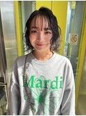 ミルクパーマ　黒髪　ボブ　くるくる　プードルパーマ