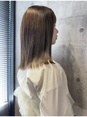 【ミディアムボブ】オリーブベージュ
