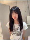 韓国風ヘア/姫カット/ベージュカラー/レイヤーカット
