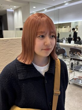 シュク 高円寺(SYUK) 柔らかピンクベージュ♪/大人ボブ/外ハネ/高円寺/atsumi