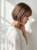 ミロアヴィタ 平尾(miroa vita)&nbsp;ベージュカラー 顔周りカット ショートボブ 髪質改善 30代
