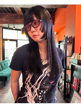 テラ 仙台(Tera) クールなレイヤー姫カット × ブルーブラック