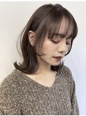 ミディアムレイヤー外はねカール顔まわり 渋谷 表参道