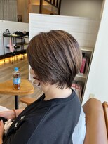 ヘアーブランドジン ティアラ(HAIR BRAND Jin Tiara) 白髪ぼかしハイライト×大人ショート #松山美容室