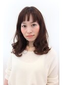 カジュアルユルウェーブセミロング