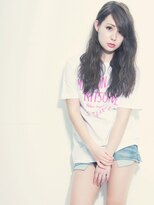 フローレント(florent)&nbsp;ラフなウェーブ＆耳掛けカジュアルロング１