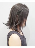 グレイアッシュがカッコいい☆シャープな切りっぱボブ