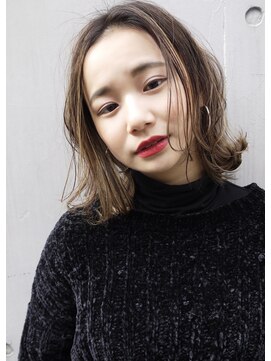 モリオ フロム ロンドン サッポロファクトリー店(morio FROM LONDON) 【morio】大人かわいいセンターパートハイライト外ハネボブ