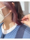 インナーカラー ピンクグレージュ ミルクティーベージュ