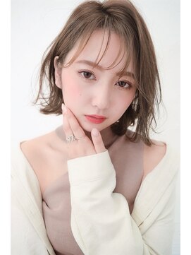 アンジェリカ 鹿児島中央タワー店(ANGELICA) ANGELICAシースルーバングセピアベージュショート