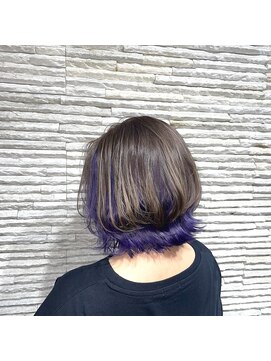 ビス リアン 川口店(Vis lien) インナーカラー/ラベンダー/切りっぱなし/ウルフボブ/小顔/つや