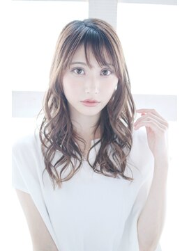 ゴッドハンド 横浜店 透け感バングのウエットカールスタイル