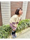 子供カット×ボブ