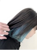 20代30代大人かわいい透明感★ネイビーイヤリングカラー