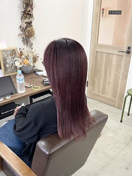 ホンネ(honne.) レッドブラウン×ロング