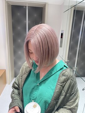 ロンドシェリ 仙台(Lond Cheri) ボブ ハイトーン ダブルカラー ケアブリーチ 髪質改善