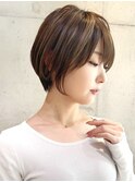 最新トレンド 綺麗めショート say.重政 白髪染め 前髪あり
