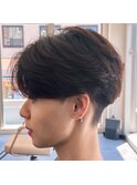 曲がる縮毛矯正韓国風センターパートツーブロック
