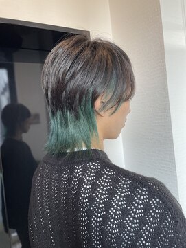 スターリバー(STAR RIVER) くすみグリーン×ウルフカット