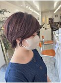 ピンク×ショートヘア