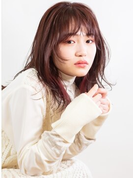 エアー 横浜(AIR) 【湯田】大人のイヤリングカラーミディアムレイヤー