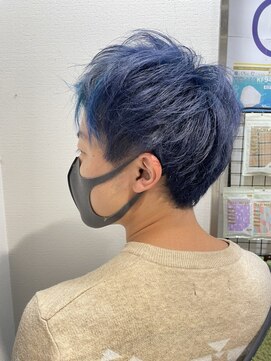 アールサロンサカエ(Rr SALON SAKAE) 【BOTANIUM】メンズダブルカラー×ネイビーブルー☆