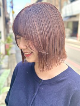 レリコ ニド(Relico-nid) ココアベージュ 髪質改善20代30代 大人可愛いパツっとボブ 京都