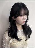 レイヤーカット×ブルーブラック