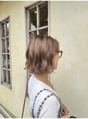 大人ハイライト×ラフな質感ナチュラルボブヘア