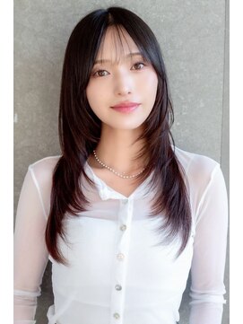 ルームバイシー 新宿(Loom. by Sea) ココアベージュ×レイヤー[小顔/黒髪/オリーブグレー]
