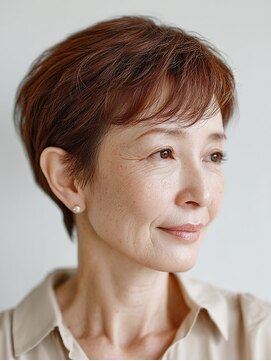 クラゲヘアー/小顔/ココアベージュ/オリーブグレー/川西