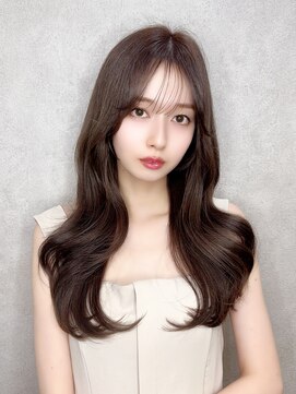 ☆グレーブラウン/ミディアムレイヤーカット/ダークアッシュ