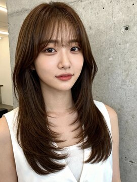 エイチ 大阪梅田(H) ハイライトクラゲヘアミニボブ成人式パーマミディアム裾カラー