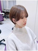 京都美容室　顔まわりカット　京都ショート　進詩織