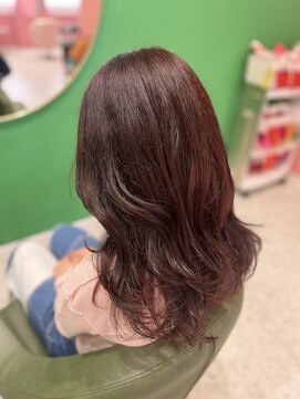 モア 岡崎(more) レイヤーカット×レッドブラウン