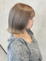 ヘアーデザイン グランツ 平成店(hair design Granz)&nbsp;Milk tea beige ハイトーンボブ